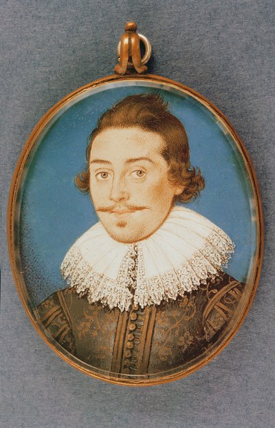 Membre inconnu de la famille Dorset, miniature, vers 1615 - Isaac Oliver